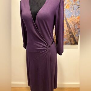 Elegant Purple Wrap Dress